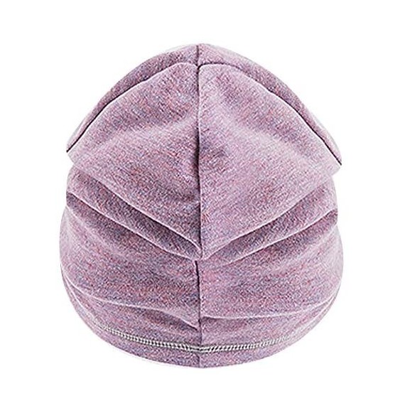 Skullies & Beanies Unisex Mens/Womens Winter Warm Plush Lined Knit hat Beanie Hat Cap - A-purple - CB18AI9IKKR