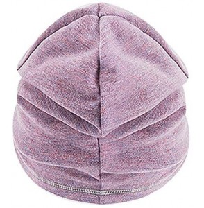 Skullies & Beanies Unisex Mens/Womens Winter Warm Plush Lined Knit hat Beanie Hat Cap - A-purple - CB18AI9IKKR