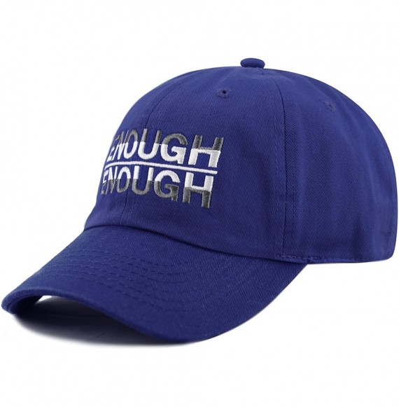 Baseball Caps Never Again & Enough School Walk Out & Gun Control Embroidered Cotton Baseball Cap Hat - Enough-royal - CY18CIW...