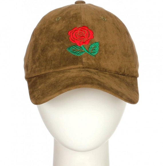 Baseball Caps Embroidery Classic Cotton Baseball Dad Hat Cap Various Design - Big Rose Olive - CP186Y655U7