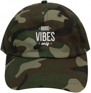 Baseball Caps Good Vibes Only Cotton Baseball Caps - Camouflage - CJ184AOOGW6