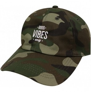 Baseball Caps Good Vibes Only Cotton Baseball Caps - Camouflage - CJ184AOOGW6