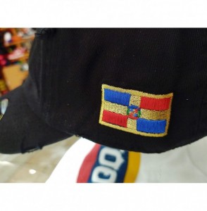 Baseball Caps Adjustable Vintage Cap Dominican Republic RD and Shield - Black/Gold - CA17Y2GSU7S