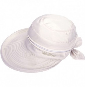 Sun Hats Women UPF 50 UV Sun Protection Convertible 2 in 1 Visor Beach Golf Hat - Beige - CX18033NQYE