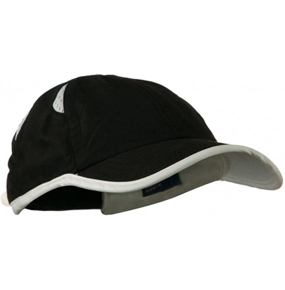 Baseball Caps Microfiber Casual Cap With Moisture Sweatband - Black White OSFM - Black White - CZ11C0N7DCF