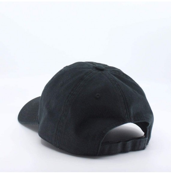 Baseball Caps Blank Dad Hat Cotton Adjustable Baseball Cap - Black - C412O75KDLK