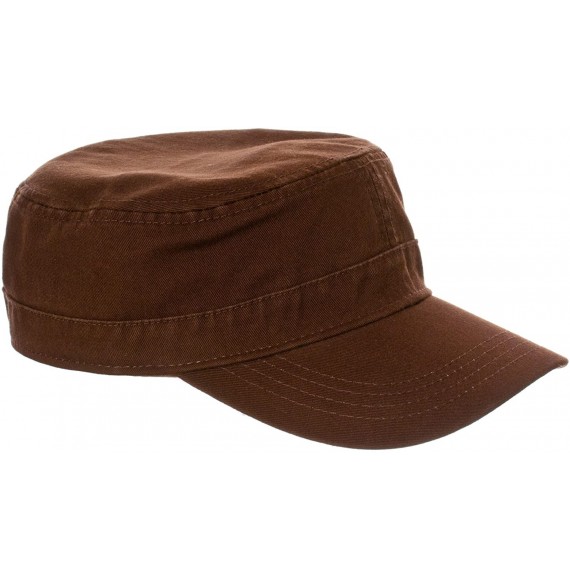 Baseball Caps Womens Fidel 100% Cotton Chino Cadet Hat - Brown - C911KFQUURJ