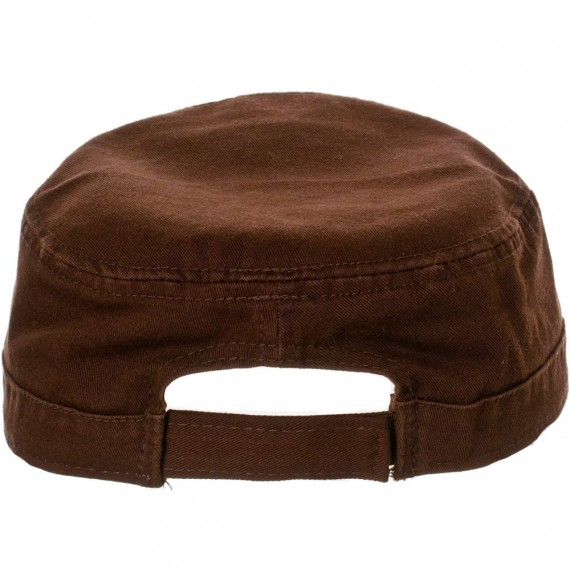 Baseball Caps Womens Fidel 100% Cotton Chino Cadet Hat - Brown - C911KFQUURJ