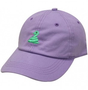 Baseball Caps Cute Snake Emoji Cotton Baseball Caps - Lilac - C61862MRSHM