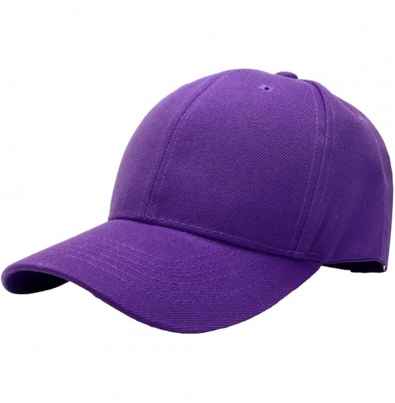 Baseball Caps 2pcs Baseball Cap for Men Women Adjustable Size Perfect for Outdoor Activities - Black/Purple - CB195CW38HS