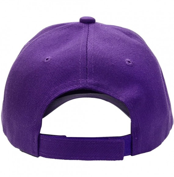 Baseball Caps 2pcs Baseball Cap for Men Women Adjustable Size Perfect for Outdoor Activities - Black/Purple - CB195CW38HS