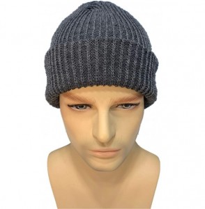 Skullies & Beanies Comfortable Unisex Beanie Warm- Stretchy & Soft Stylish & Trendy Knit hat - Heather Grey - C6192HEZMQ5