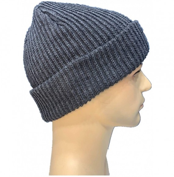 Skullies & Beanies Comfortable Unisex Beanie Warm- Stretchy & Soft Stylish & Trendy Knit hat - Heather Grey - C6192HEZMQ5