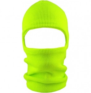 Skullies & Beanies Made in USA Unisex Thick and Long Face Ski Mask Winter Beanie - Neon Lime - CD18XX09WZ9