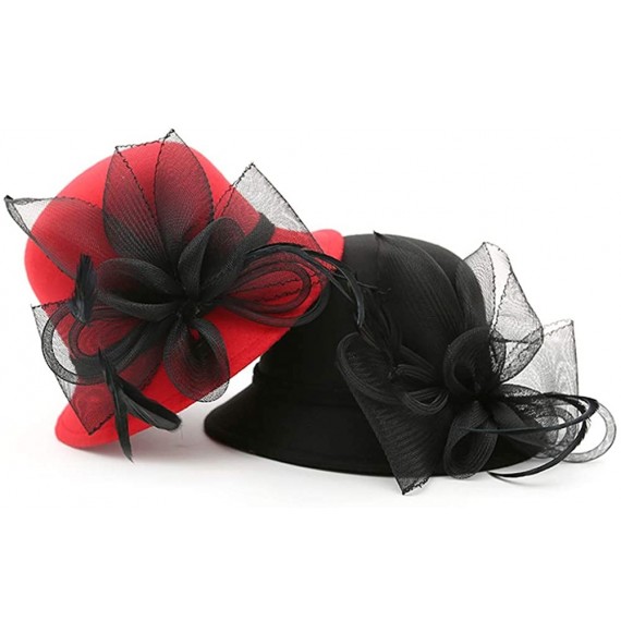 Sun Hats Women's Kentucky Derby Racing Horse Organza Hat Church Wedding Dress Party Occasion Cap - 6 - C318HGMGLZY