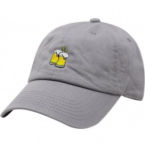 Baseball Caps Cheers Mugs Design Dad Hat Cotton Baseball Cap - Light Grey - CM18CO6R8ZT