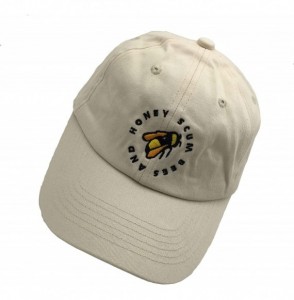 Baseball Caps Golf Wang Baseball Cap Bee Dad hat Embroidery Baseball Cap Cotton Dad Hat Unisex - Cream - CP18HW98DWX