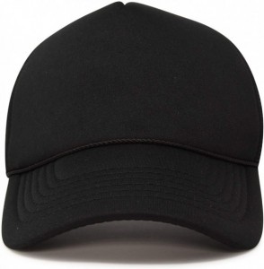 Baseball Caps Trucker Hat Mesh Cap Solid Colors Lightweight with Adjustable Strap Small Braid - Black - C3119N21TWL