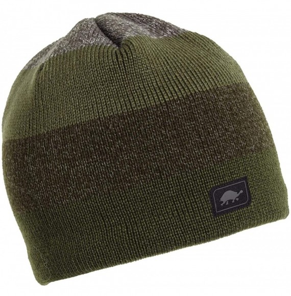 Skullies & Beanies Men's BTV Ragg Wool Fleece Lined Beanie - Dark Green - CZ18IGG4OZO