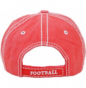 Baseball Caps Vintage Ball Caps for Women Mama Bear Dog Mom Washed Cap - Football Mom- Coral - CB18ZYG229U