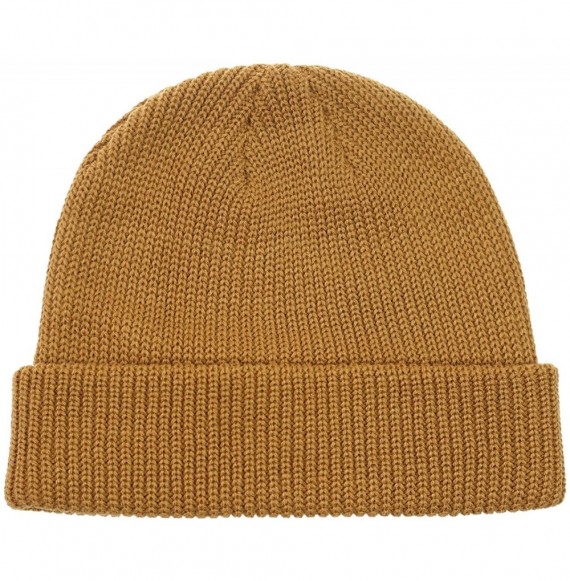 Skullies & Beanies Classic Men's Warm Winter Hats Acrylic Knit Cuff Beanie Cap Daily Beanie Hat - Camel - CE18XZSAC7C