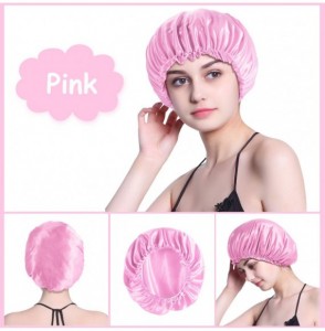 Skullies & Beanies 4PCS Satin Bonnet for Women Natural Curly Hair-A - Set A - CJ18U0CZXZ7