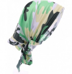 Skullies & Beanies Women Chemo Headscarf Pre Tied Hair Cover for Cancer - Green Camouflage - CW198KMZ5TK