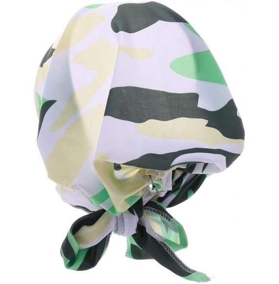 Skullies & Beanies Women Chemo Headscarf Pre Tied Hair Cover for Cancer - Green Camouflage - CW198KMZ5TK