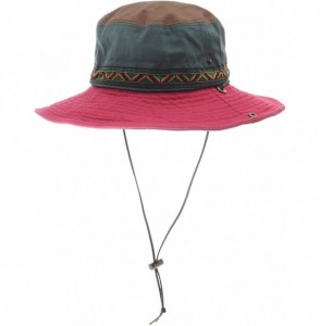 Sun Hats Boonie Bush Hats Wide Brim Aztec Pattern Side Snap AC8726 - Pink - C4182H8MQK4