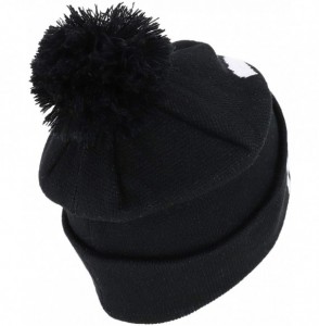 Skullies & Beanies Hecho en Mexico Eagle Pom Cuff Knit Winter Beanie - Black Black - C918NGXOLDX