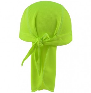 Skullies & Beanies Cycling Bandana Dew Rags Doo Rags Adjustable Skull Cap Beanie Scarf - Chartreuse - CU18DIIQW9I