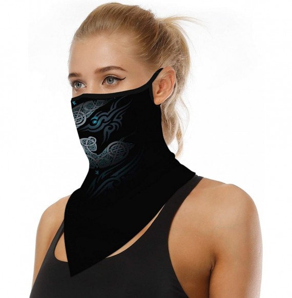 Balaclavas Face Bandana Ear Loops Face Rave Balaclava Scarf Neck Gaiters for Dust Wind UV Sun Motorcycle Mask Men and Women -...