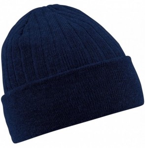 Skullies & Beanies Thinsulate Thermal Winter/Ski Beanie Hat - French Navy - CU11E5O27F5