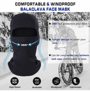 Balaclavas Venswell Balaclava Breathable Cycling Motorcycle - B-black+black - CU18Y8XS78D