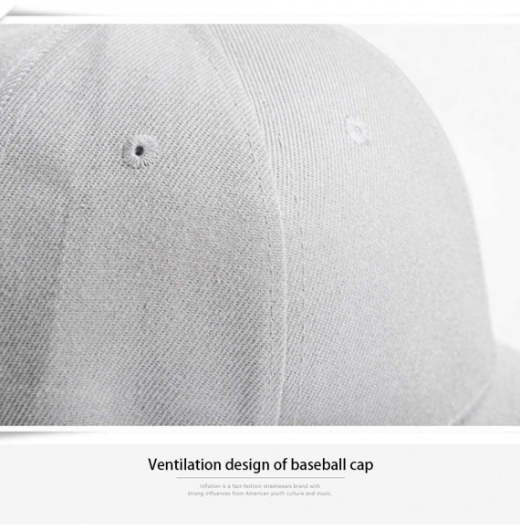 Baseball Caps Leisure Outdoor Top Level Baseball Cap Men Women - Classic Adjustable Plain Hat - Gray - CO18ZYLMRWA