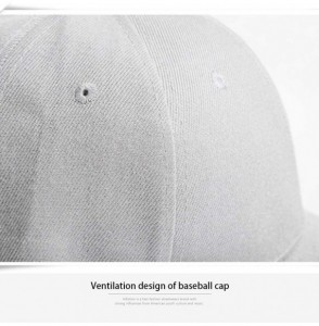 Baseball Caps Leisure Outdoor Top Level Baseball Cap Men Women - Classic Adjustable Plain Hat - Gray - CO18ZYLMRWA