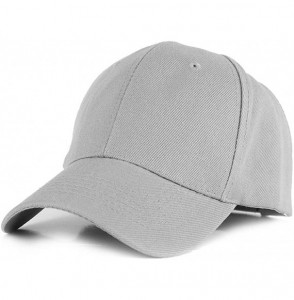 Baseball Caps Leisure Outdoor Top Level Baseball Cap Men Women - Classic Adjustable Plain Hat - Gray - CO18ZYLMRWA