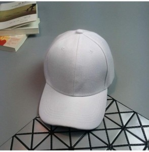 Baseball Caps Leisure Outdoor Top Level Baseball Cap Men Women - Classic Adjustable Plain Hat - Gray - CO18ZYLMRWA