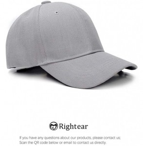 Baseball Caps Leisure Outdoor Top Level Baseball Cap Men Women - Classic Adjustable Plain Hat - Gray - CO18ZYLMRWA