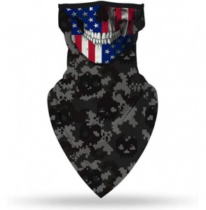 Balaclavas Men Women American Flag Face Scarf Bandana Ear Loops Face Balaclava Neck Gaiters for Dust Mask - C7198ROEARK