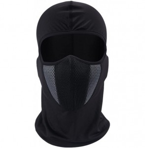 Skullies & Beanies Windproof Face Mask-Balaclava Hood-Cold Weather Motorcycle Ski Mask - Black Gray - CT18YQ4OAN3