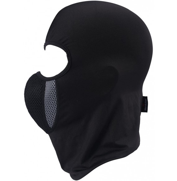 Skullies & Beanies Windproof Face Mask-Balaclava Hood-Cold Weather Motorcycle Ski Mask - Black Gray - CT18YQ4OAN3