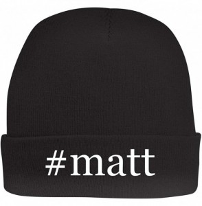 Skullies & Beanies matt - A Nice Hashtag Beanie Cap - Black - CX18Q9HM69Q