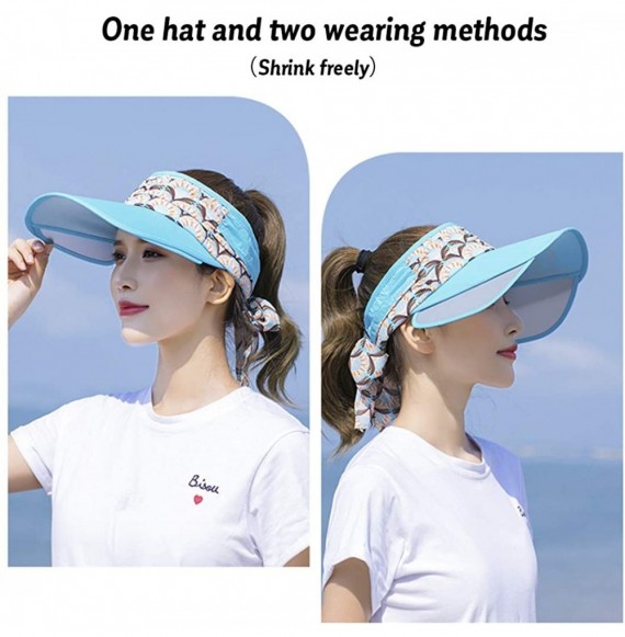 Sun Hats Straw Hat Women Men Cowboy Hat Beach Floppy Sun Hat Brim Summer Sunhat Bush Hat - Lake Blue - C3199MZMZMR