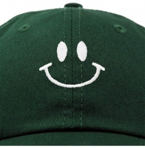 Baseball Caps Smile Baseball Cap Smiling Face Happy Dad Hat Men Women Teens - Dark Green - CE18SENY2TA