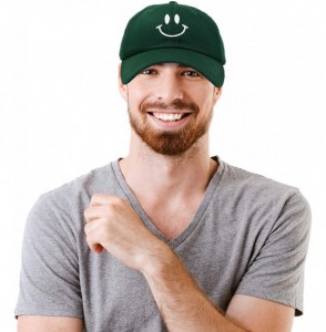 Baseball Caps Smile Baseball Cap Smiling Face Happy Dad Hat Men Women Teens - Dark Green - CE18SENY2TA