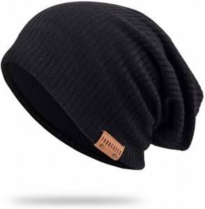 Skullies & Beanies Summer Slouchy Beanie for Men Baggy Knit Hats for Women Winter Skull Caps B011S - Black - CA18XO8I3GO