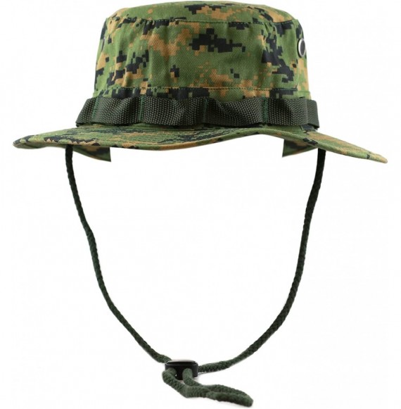 Sun Hats Premium Quality Military Boonie Hat - Green Digital Camo - CS12CQP6JDP