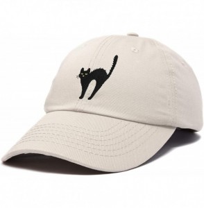 Baseball Caps Black Cat Hat Womens Halloween Baseball Cap - Beige - CM18Z4AL6RX