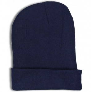 Skullies & Beanies Long Cuff Beanie Cap - Navy - C511GFNKXZZ